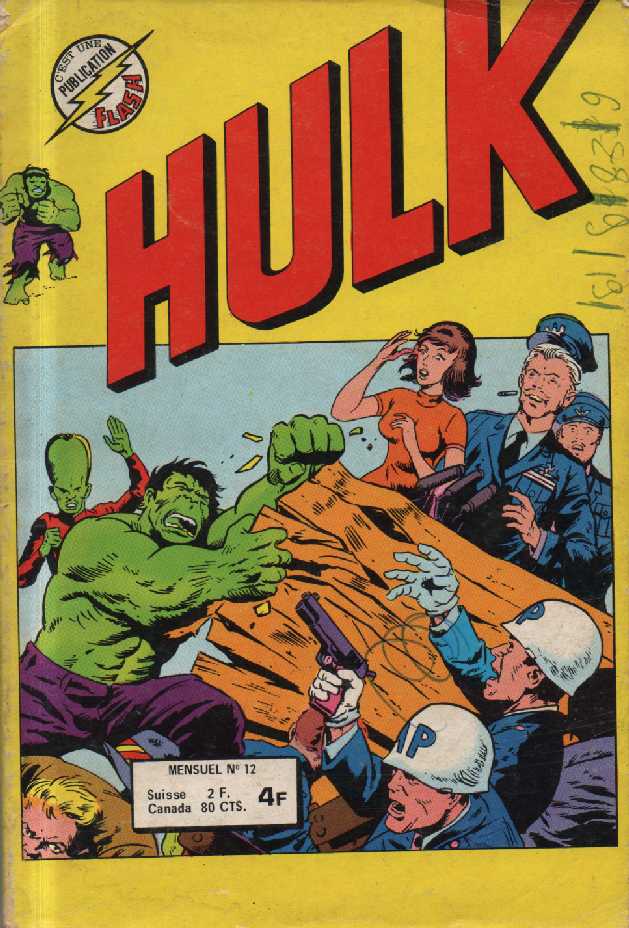 Scan de la Couverture Hulk Publication Flash n 12